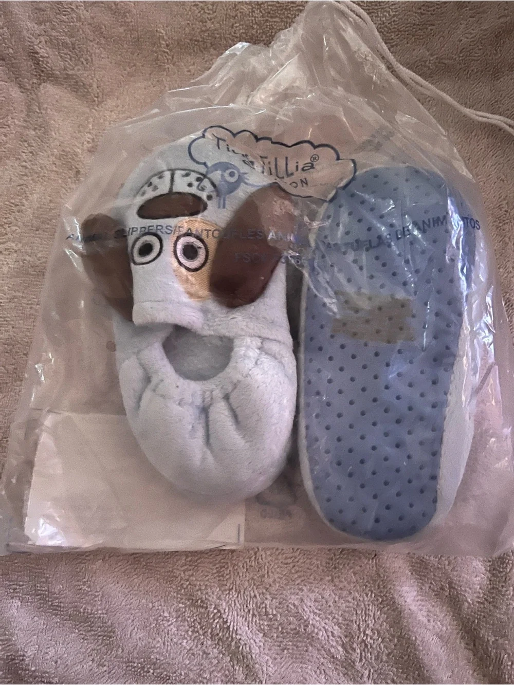 Avon Tiny Tillia Animal Slipper Set - Duncan Plush Puppy Design